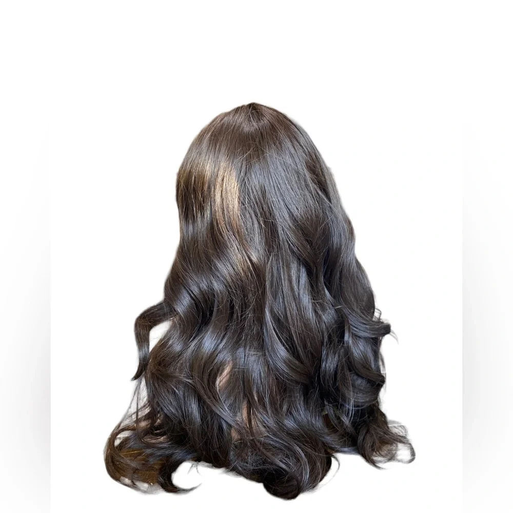 Rich Dark Chocolate Medium Lenght Wig - Calssic wig cap